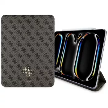 Guess GUFC13PM24PS4SGW iPad Pro 13 M4 2024 / M5 2025 hnědé magnetické pouzdro folio 4G Big Logo