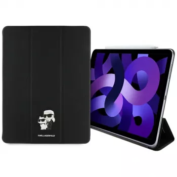 Pouzdro knížkové Karl Lagerfeld KLFC13RM24SAKCK pro iPad Air 13 M2 2024 / M3 2025 / M4 2026 černé Saffiano magnetické Karl & Choupette