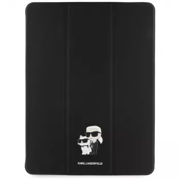 Pouzdro knížkové Karl Lagerfeld KLFC13RM24SAKCK pro iPad Air 13 M2 2024 / M3 2025 / M4 2026 černé Saffiano magnetické Karl & Choupette