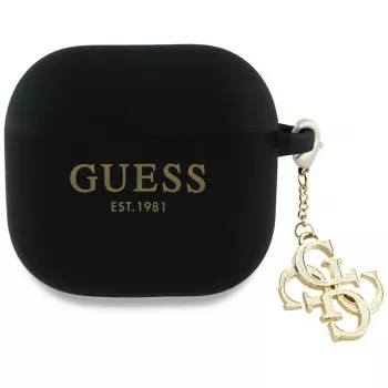 Guess Silicone 4G Charm pouzdro pro AirPods 4 - černé