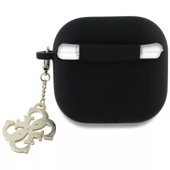 Guess Silicone 4G Charm pouzdro pro AirPods 4 - černé