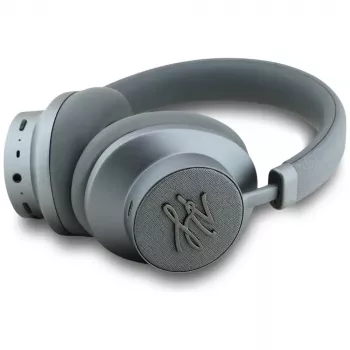 Bezdrátová přesušní sluchátka Karl Lagerfeld Grained Initials Bluetooth ANC, šedá