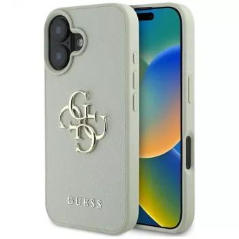 Guess zadní kryt Grained Big 4G Logo Small Classic pro iPhone 16 – zelený