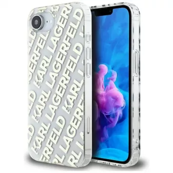 Karl Lagerfeld IML Repeat Logo pouzdro pro iPhone 16e / 17e zlaté