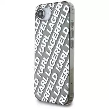 KARL LAGERFELD IML Repeat Logo pouzdro pro Apple iPhone 16e / 17e - stříbrné