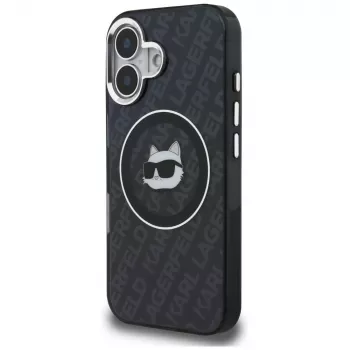Karl Lagerfeld IML Choupette Head Logo MagSafe pouzdro pro iPhone 16, černé