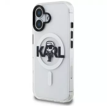 KARL LAGERFELD IML Karl Sketch Logo MagSafe pouzdro pro iPhone 16, transparentní