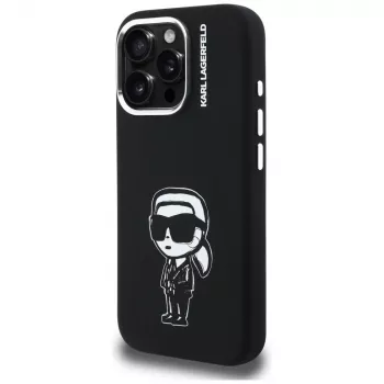 KARL LAGERFELD silikonové Karl Sketch MagSafe pouzdro pro Apple iPhone 16 Pro, černé