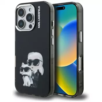 KARL LAGERFELD IML Aquarelle ochranné pouzdro pro Apple iPhone 16 Pro - černé