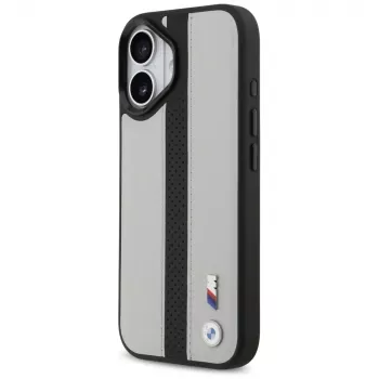 BMW M Perforated Stripe Logo MagSafe Case for Apple iPhone 17, Grey