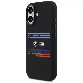 BMW M Silicon Horizontal Line MagSafe Case for Apple iPhone 17, Black