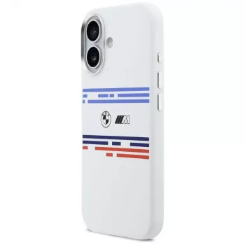 BMW M Silicon Horizontal Line MagSafe pouzdro pro Apple iPhone 17, bílé