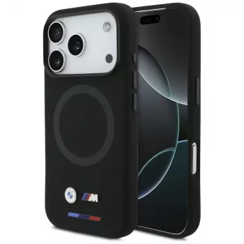 BMW M Silicon Logo MagSafe Case for Apple iPhone 17 Pro, Black