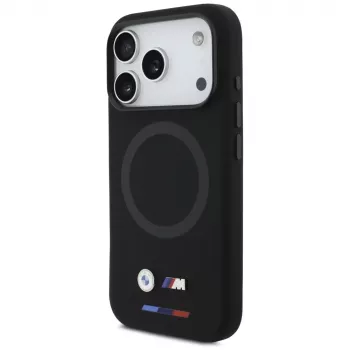 BMW M Silicon Logo MagSafe Case for Apple iPhone 17 Pro, Black