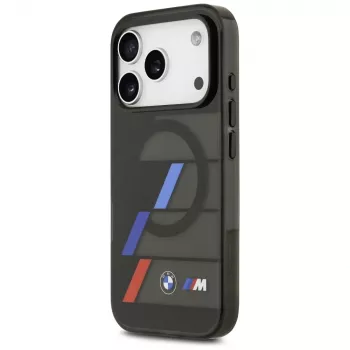 BMW M IML Metal Buttons Tricolor Lines MagSafe pouzdro pro iPhone 17 Pro černé