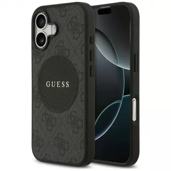 Guess 4G Circle Classic Logo MagSafe Case for iPhone 17 (Black)