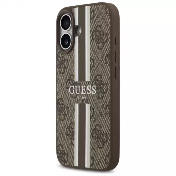 Guess 4G Printed Stripes MagSafe Case for iPhone 17 (Brown)