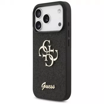 Pouzdro Guess Fixed Glitter Big 4G pro iPhone 17 Pro (černé)