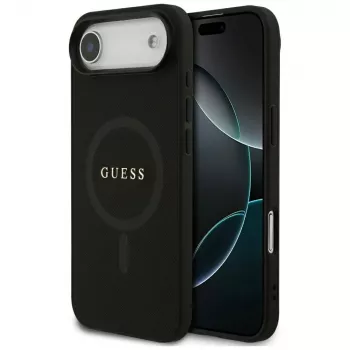 Guess Saffiano Classic Logo MagSafe pouzdro pro iPhone Air, černé
