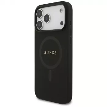 Guess Saffiano Classic Logo MagSafe pouzdro pro iPhone 17 Pro Max černé