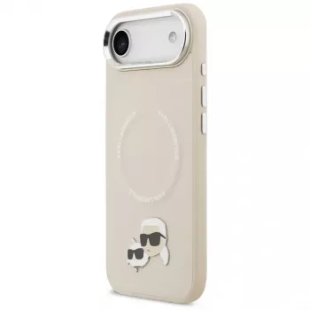KARL LAGERFELD Karl & Choupette Pins MagSafe pouzdro pro Apple iPhone Air - béžové