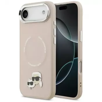 KARL LAGERFELD Karl & Choupette Pins MagSafe pouzdro pro iPhone Air růžové