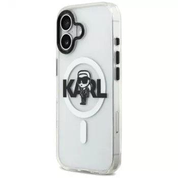 KARL LAGERFELD IML Karl Sketch Logo MagSafe pouzdro pro Apple iPhone 17, průhledné