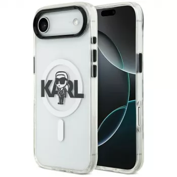 Pouzdro MagSafe Karl Lagerfeld IML Karl Sketch Logo pro iPhone Air, průhledné