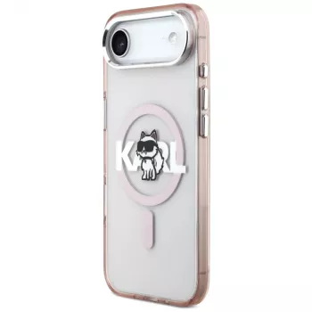 Karl Lagerfeld IML Choupette Sketch Logo MagSafe pouzdro pro iPhone Air, růžové