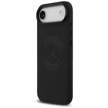 Pouzdro MagSafe Mercedes Leather Vintage Logo pro iPhone Air, černé