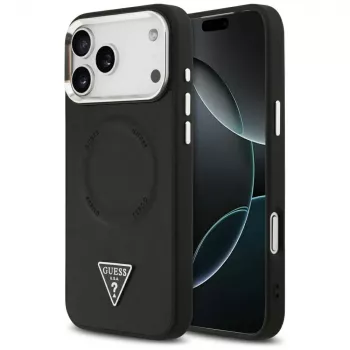 Guess Triangle Logo MagSafe pouzdro pro Apple iPhone 17 Pro (černé)