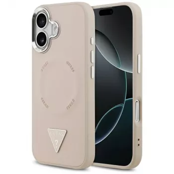 Guess Triangle Logo MagSafe pouzdro pro iPhone 17 (růžové)