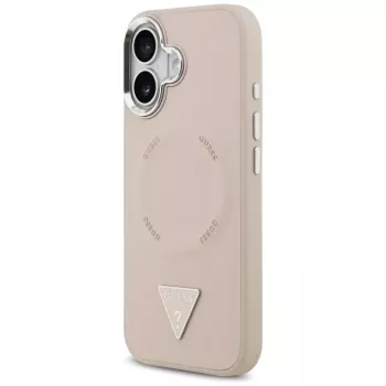 Guess Triangle Logo MagSafe pouzdro pro iPhone 17 (růžové)