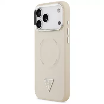 Guess Triangle Logo MagSafe pouzdro pro Apple iPhone 17 Pro – béžové