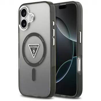 Guess IML Gradient Triangle Logo MagSafe pouzdro pro iPhone 17, černé