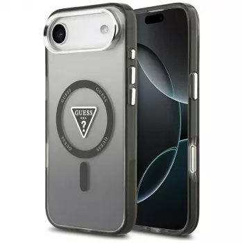 Guess IML Gradient Triangle Logo MagSafe pouzdro pro iPhone Air, černé