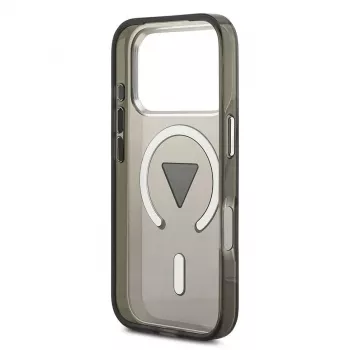 Guess IML Gradient Triangle Logo MagSafe pouzdro pro iPhone 17 Pro, černé
