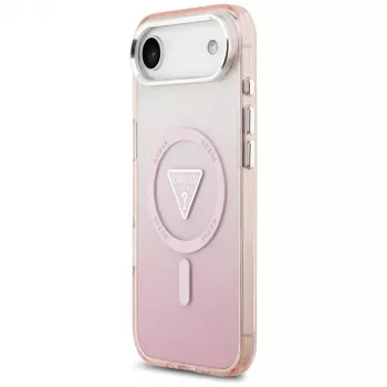Guess IML Gradient Triangle Logo MagSafe pouzdro pro iPhone Air, růžové