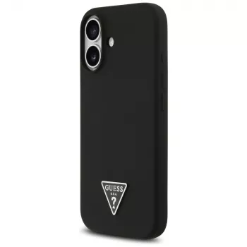Guess Silicone Triangle Logo MagSafe pouzdro pro iPhone 17, černé