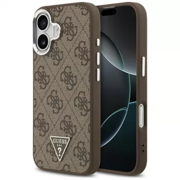 Guess 4G Triangle Logo MagSafe pouzdro pro iPhone 17 (hnědé)