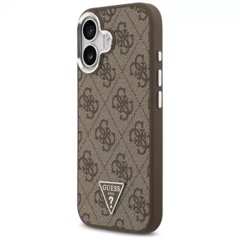 Guess 4G Triangle Logo MagSafe pouzdro pro iPhone 17 (hnědé)