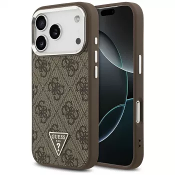 Guess 4G Triangle Logo MagSafe pouzdro pro iPhone 17 Pro (hnědé)