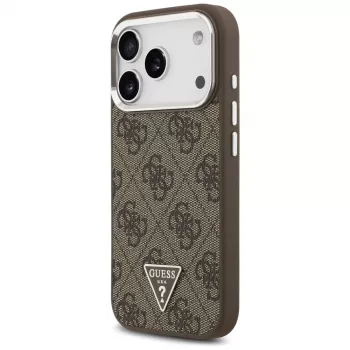 Guess 4G Triangle Logo MagSafe pouzdro pro iPhone 17 Pro (hnědé)