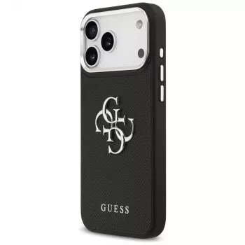 Guess Grained Big 4G Classic Logo pouzdro pro iPhone 17 Pro Max – černé