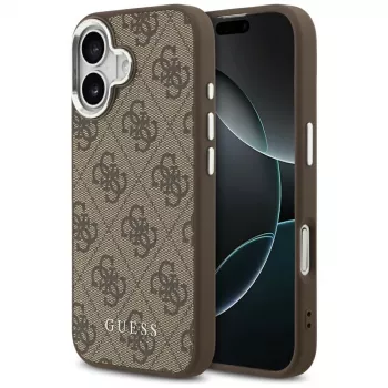 Guess 4G Classic Logo MagSafe pouzdro pro iPhone 17, hnědé