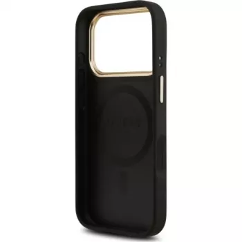 Guess 4G PU Classic Logo MagSafe zadní kryt pro Apple iPhone 17 Pro černý