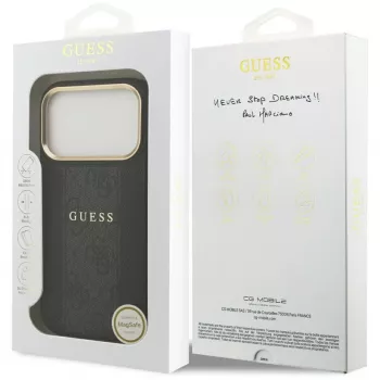 Guess 4G Stripe MagSafe pouzdro pro iPhone 17 Pro Max černé
