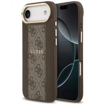 Guess 4G Stripe MagSafe pouzdro pro iPhone Air hnědé