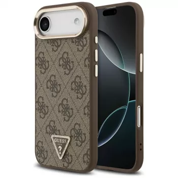 Guess 4G Triangle Logo MagSafe pouzdro pro iPhone Air, hnědé/zlaté