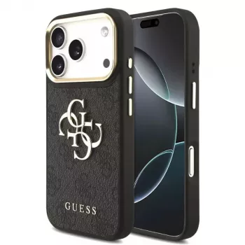 Guess 4G Big 4G Classic Logo pouzdro pro iPhone 17 Pro Max (černé / zlaté)